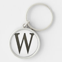 Lettre concrète W de monogramme Porte-clefs