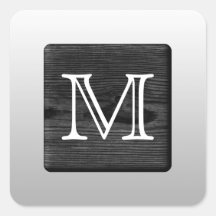 Lettre imprimée de motif et de coutume. Noir et bl Autocollants