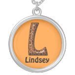 Lettre L nom de guépard de Necklace~Customize Colliers Personnalisés