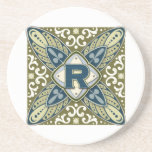 Lettre R de monogramme d'intaille Dessous De Verres
