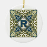 Lettre R de monogramme d'intaille Décoration Pour Sapin De Noël