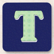 Lettre T de caboteur de monogramme Sous-bock