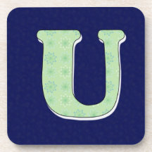 Lettre U de caboteurs de monogramme Sous-bock
