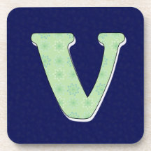 Lettre V de caboteur de monogramme Dessous-de-verre