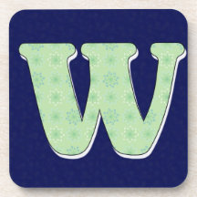 Lettre W de caboteur de monogramme Sous-bock