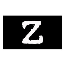 Lettre Z Carte De Visite