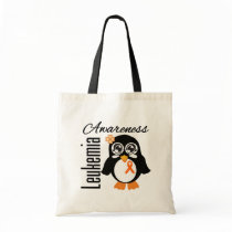 Leukaemia Awareness Penguin Tote Bags