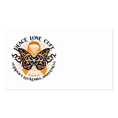 Leukaemia Butterfly Tribal Business Card Templates by fightcancertees