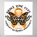 Leukaemia Butterfly Tribal posters