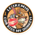 Leukaemia Can Kiss My Donkey stickers