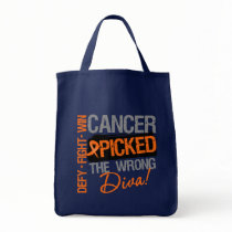Leukaemia Cancer Picked The Wrong Diva Canvas Bags
