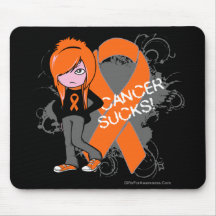 Leukaemia Cancer Sucks (Girl) Mousepad