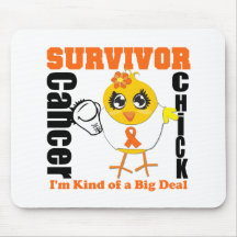 Leukaemia Cancer Survivor Chick Ribbon Mouse Pad
