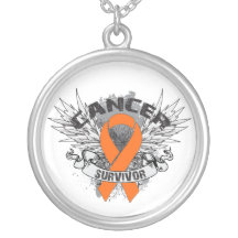 Leukaemia Cancer Survivor Grunge Winged Jewelry