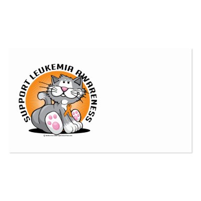 Leukaemia Cat Business Card by fightcancertees