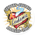 Leukaemia Classic Heart stickers