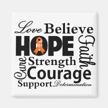 Leukaemia Collage of Hope Fridge Magnet