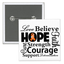 Leukaemia Collage of Hope Pinback Button