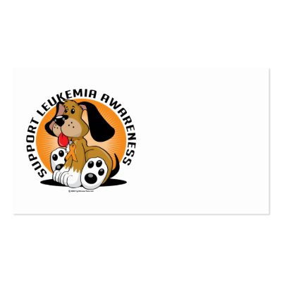 Leukaemia Dog Business Card by fightcancertees