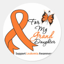 Leukaemia - For My Granddaughter Round Stickers