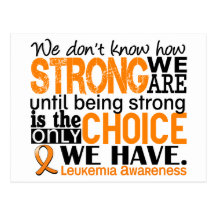 Leukaemia How Strong We Are Postcard