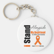 Leukaemia I Stand Alongside My Boyfriend Key Chain