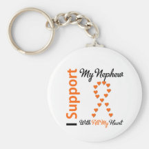Leukaemia I Support My Nephew Key Chain