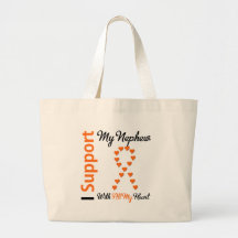Leukaemia I Support My Nephew Tote Bags