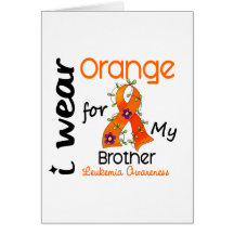 Leukaemia I Wear Orange For My Brother 43 Cards