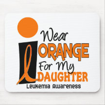 Leukaemia I WEAR ORANGE FOR MY DAUGHTER 9 Mousepads
