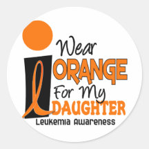 Leukaemia I WEAR ORANGE FOR MY DAUGHTER 9 Sticker