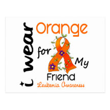 Leukaemia I Wear Orange For My Friend 43 Postcards