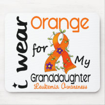 Leukaemia I Wear Orange For My Granddaughter 43 Mouse Pads