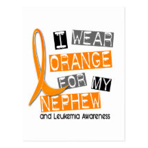 Leukaemia I Wear Orange For My Nephew 37 Postcard