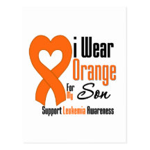 Leukaemia I Wear Orange For My Son Postcard