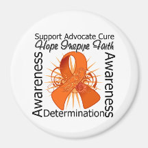 Leukaemia Inspirations Spiral Ribbon Refrigerator Magnet