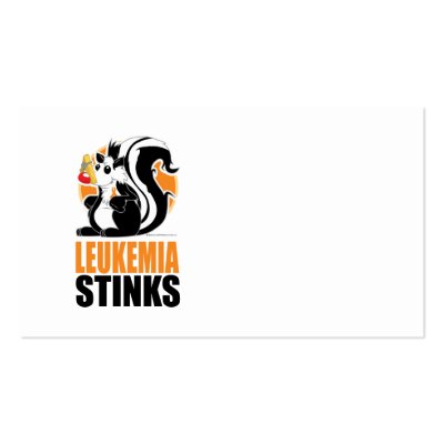 Leukaemia Stinks Business Card Template by fightcancertees