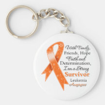 Leukaemia Support Strong Survivor Keychain