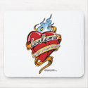 Leukaemia Tattoo Heart mousepads