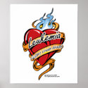 Leukaemia Tattoo Heart posters