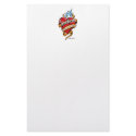 Leukaemia Tattoo Heart stationery