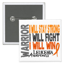 Leukaemia Warrior Pinback Button