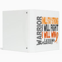 Leukaemia Warrior Vinyl Binders