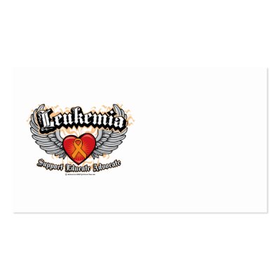 Leukaemia Wings Business Card Template by fightcancertees