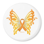 Leukemia Butterfly & Ribbon Refrigerator Magnets