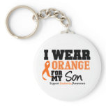 Leukemia I Wear Orange For My Son Key Chains
