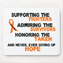 LEUKEMIA Supporting Admiring Honouring 3 Mousepad