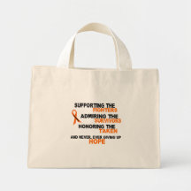 LEUKEMIA Supporting Admiring Honouring 3 Tote Bag