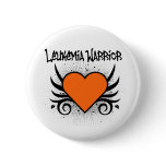 Leukemia Warrior Heart Pinback Button