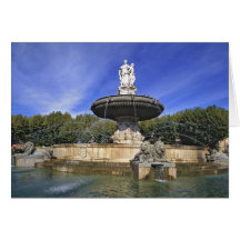 L'Europe, France, Aix-en-Provence. Fontaine De Cartes De Vœux